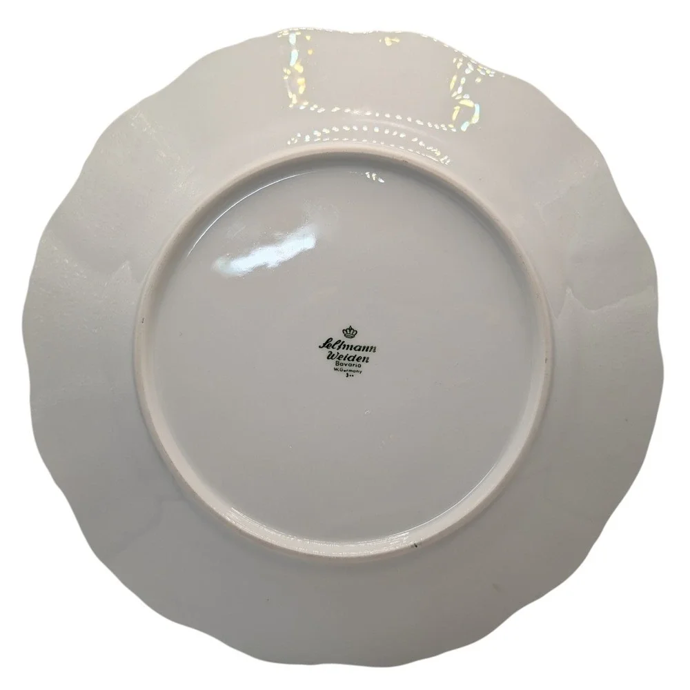 Seltmann Weiden Dinner Plate Floral Hand Painted‎ Bavaria West Germany Signed
